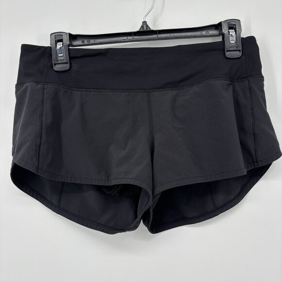 Lululemon Speed Up Low Rise LR Shorts 2.5” Lined Black Womens Size 6 Running - Picture 1 of 6